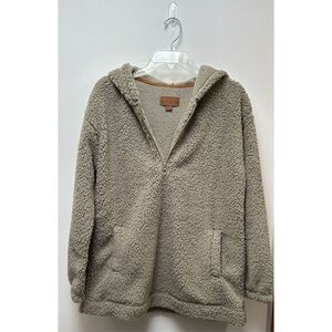 Koolaburra by Ugg women’s tan 1/4 zip hooded pullover sweater size S. #3-1179